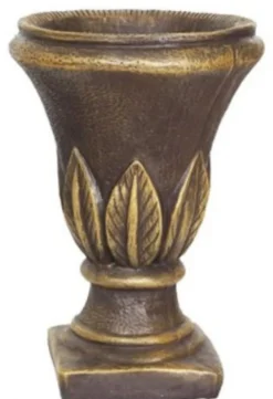 Casa Padrino Barock Blumentopf Antik Braun / Gold Ø 41 x H. 60 cm