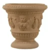 Casa Padrino Barock Blumentopf Terracotta Ø 42 x H. 41 cm - Handgefertigte Keramik Pflanzentopf - Balkon Terrassen Garten Deko im Barockstil
