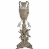 Casa Padrino Barock Bronze Vase auf Ständer Antik Grau H. 154 cm - Barock Deko