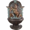 Casa Padrino Barock Bronze Wandbrunnen Pferde H. 176 cm - Barock Garten Accessoires
