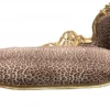 Casa Padrino Barock Chaiselongue King Leopard / Gold - Luxuriöse Recamiere aus Massivholz, 155 x 70 x 100 cm