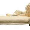 Casa Padrino Barock Chaiselongue Mod2 Gold Muster / Gold - Handgefertigte Luxus Liege 155 x 70 x 100 cm