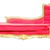 Casa Padrino Barock Chaiselongue Palace in Rot und Gold, 172 x 64 x 106 cm, handgefertigtes Antik Stil Replikat