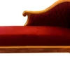 Casa Padrino Barock Chaiselongue Modell XXL Rot / Gold - Antik Stil - Recamiere Wohnzimmer Möbel