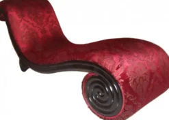 Casa Padrino Barock Chaiselongue Mod3 Bordeaux Rot Barock Muster / Schwarz Limited Edition - 170 x 65 x 70 cm