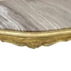 Casa Padrino Barock Couchtisch Gold mit eingesetzter Marmorplatte - Möbel Wohnzimmer Tisch Antik Stil