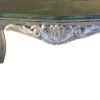 Casa Padrino Barock Couchtisch in Silber mit grüner Marmorplatte, 99 x 63 x 49 cm, Limited Edition