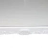 Casa Padrino Barock Couchtisch Weiß glänzend, 120 x 85 x 49 cm, Massivholz mit Glasplatte, Couchtisch im Antik Stil