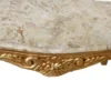 Casa Padrino Barock Couchtisch Gold mit cremefarbener Marmorplatte 99 x 63 cm - Limited Edition