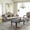 Casa Padrino Barock Couchtisch Schwarz / Gold 100 x 74 x H. 46 cm - Massivholz Wohnzimmertisch im Barockstil - Barock Wohnzimmer Möbel
