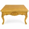 Casa Padrino Barock Couchtisch Gold 80 cm - Quadratischer Barockstil Wohnzimmertisch - Barock Wohnzimmer Möbel - Antik Stil Möbel
