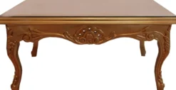 Casa Padrino Barock Couchtisch Gold 100 x 70 cm - Wohnzimmer Salon Tisch Möbel