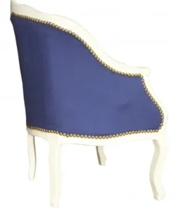 Casa Padrino Barock Damen Salon Sessel Union Jack / Creme - 63 x 53 x 80 cm - Antik Stil Möbel mit England Flagge