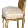 Casa Padrino Barock Damen Stuhl Gold Muster / Gold - Schminkstuhl