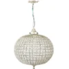 Casa Padrino Barock Decken Hängeleuchte, edle Glas Leuchte in Silber, 35 x H 65 cm