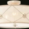 Casa Padrino Barock Decken Kronleuchter Weiß Gold 45 x H 23 cm - Luxus Metall Deckenleuchte im Antik Stil