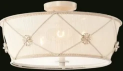 Casa Padrino Barock Decken Kronleuchter Weiß Gold 45 x H 23 cm - Luxus Metall Deckenleuchte im Antik Stil