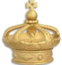 Casa Padrino Barock Deko Kronen Set Gold Ø 15,3 x H. 13 cm - Deko Accessoires im Barockstil - Krone Dekoration