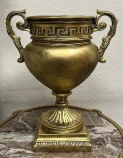 Casa Padrino Barock Deko Vase Antik Gold H. 50 cm - Prunkvolle Barockstil Blumenvase - Deko Accessoires im Barockstil