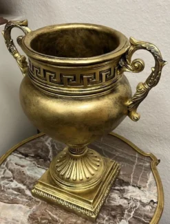 Casa Padrino Barock Deko Vase Antik Gold H. 50 cm - Prunkvolle Barockstil Blumenvase - Deko Accessoires im Barockstil