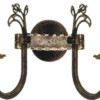 Casa Padrino Barock Doppel Wandleuchte Antik Bronze 28 x 20 x H. 25 cm - Barockstil Metall Wandlampe - Barock Leuchten - Edel & Prunkvoll