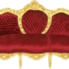 Casa Padrino Barock 3er Sofa King Bordeaux / Gold - Möbel