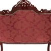Casa Padrino Barock 2er Sofa Master im prunkvollen Design Bordeaux Muster / Braunrot 182 x 90 x 135 cm