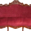 Casa Padrino Barock 3-er Sofa Master in Bordeaux / Braun - Wohnzimmer Möbel Couch Lounge - Limited Edition