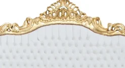 Casa Padrino Barock 3-er Sofa Master Weiss / Gold - Luxus Wohnzimmer Möbel 210 cm