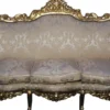 Casa Padrino Barock 3-er Sofa Master im barocken Stil, Creme mit Muster und Gold, 210 x 135 x 90 cm