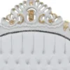 Casa Padrino Barock 3-er Sofa Master Weiss / Gold, 210 x 60 x 131 cm, handgefertigtes Antik Stil Replikat