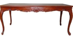 Casa Padrino Barock Esstisch Mahagonifarben 200 x 80 x 90 cm - Handgefertigter Esstisch aus Massivholz im Antik Stil