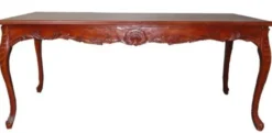 Casa Padrino Barock Esstisch Mahagonifarben 240 x 80 x 90 cm - Massivholz Luxus Esszimmertisch
