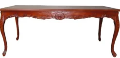 Casa Padrino Barock Esstisch Mahagonifarben 160 x 88 x 84 cm - Massivholz Tisch im Antik Stil