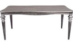 Casa Padrino Barock Esstisch Silber Anthrazit ausziehbar 180 - 230 cm - Tisch