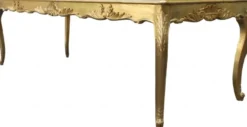 Casa Padrino Barock Esstisch Gold 250 x 100 x 84 cm - Massivholz Luxus Esszimmertisch