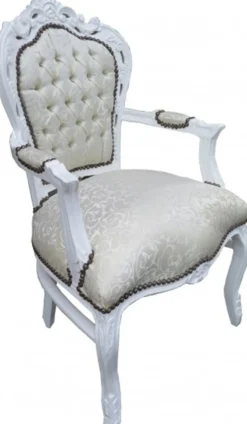Casa Padrino Barock Esszimmer Set 4 Stühle + 2 Stühle mit Armlehnen - Möbel Antik Stil