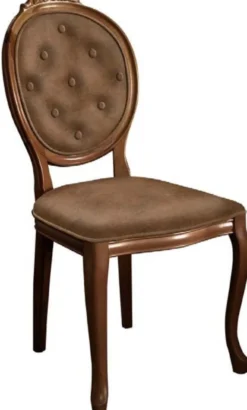 Casa Padrino Barock Esszimmerstuhl Set Braun - 6 Handgefertigte Küchen Stühle im Barockstil - Barock Esszimmer Möbel