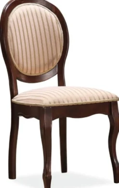 Casa Padrino Barock Esszimmerstuhl Set Beige / Gold / Dunkelbraun 47 x 44 x H. 97 cm - Küchen Stühle 6er Set - Barock Esszimmer Möbel