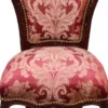 Casa Padrino Barock Esszimmer Stuhl Bordeaux Muster / Braunrot - Antik Möbel - Limited Edition