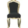 Casa Padrino Barock Esszimmer Stuhl Schwarz / Gold - Möbel Antik Stil - Esszimmerstuhl