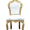 Casa Padrino Barock Esszimmer Set Weiß/Gold - Esstisch + 6 Stühle