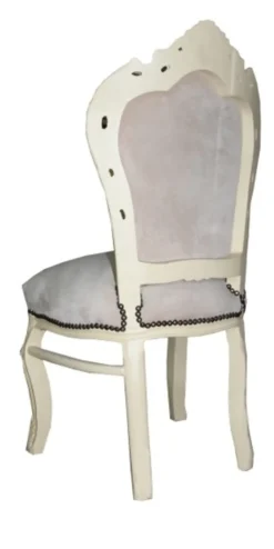 Casa Padrino Barock Esszimmer Stuhl Creme / Creme Antik Look - Möbel Antik Stil