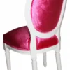Casa Padrino Barock Esszimmer Stuhl ohne Armlehne Pink - Designer Stuhl - Luxus Qualität