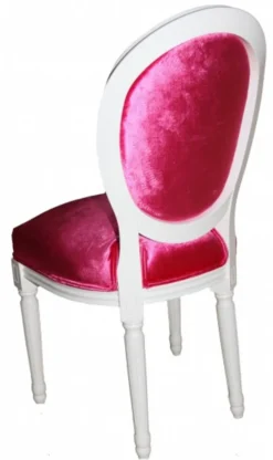 Casa Padrino Barock Esszimmer Stuhl ohne Armlehne Pink - Designer Stuhl - Luxus Qualität