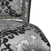 Casa Padrino Barock Esszimmer Stuhl Silber Schwarz Muster / Silber ohne Armlehnen - Antik Möbel