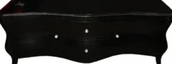 Casa Padrino Barock Fernsehkommode Luxus Sideboard Schwarz Hochglanz 173 x 62 x 52 cm