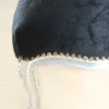 Casa Padrino Barock Fußhocker Schwarz / Silber - Antik Stil Möbel - Hocker