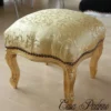 Casa Padrino Barock Fußhocker Gold Muster / Gold - Antik Stil Möbel - Hocker