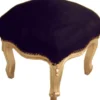 Casa Padrino Barock Fußhocker Schwarz / Gold BW